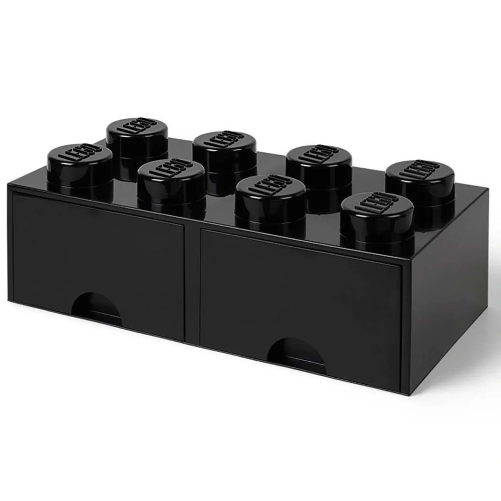 Lego Black Stackable 8-Stud Brick Drawer Organizer